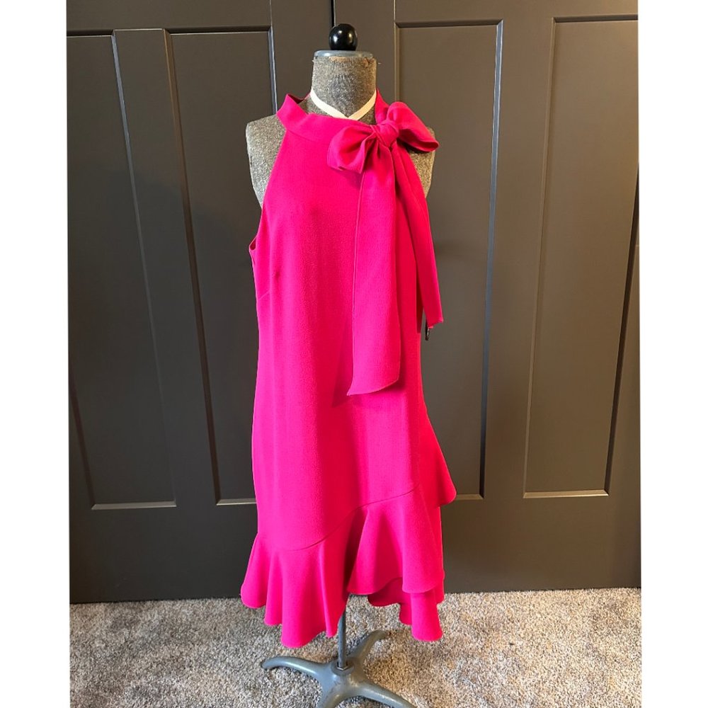 Vince Camuto Hot Pink Bow Sleeveless Dress Size 8